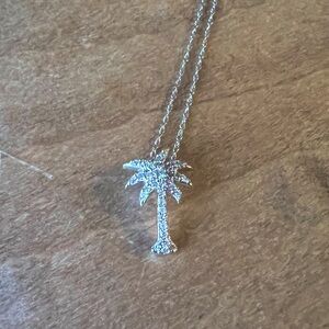 Roberto Coin, tiny treasures, diamond palm tree pendant 18 KW.